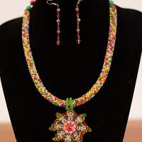 Set colier, medalion si cercei Swarovski